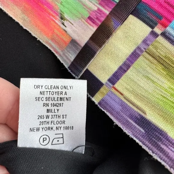 Milly Multicolored Cubist Print Pencil Skirt Women's Size 2