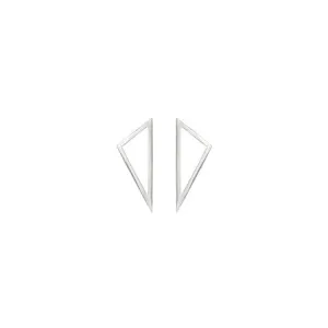 Mini Triangle Earrings | White Gold