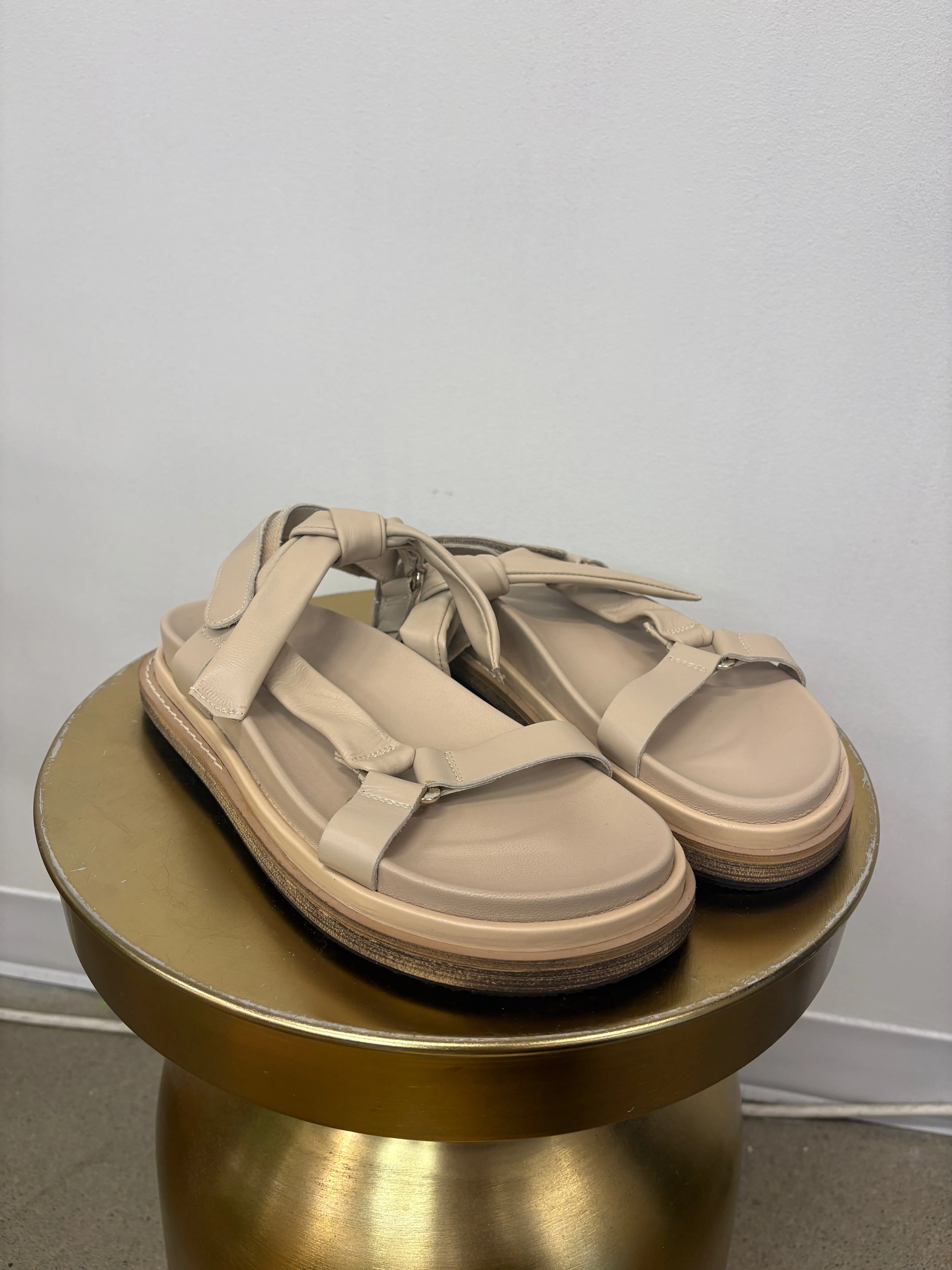 MISFIT ITEM - The Tied Together Sandal by Aloha's - Stone   Beige // Size 40 (US 9)