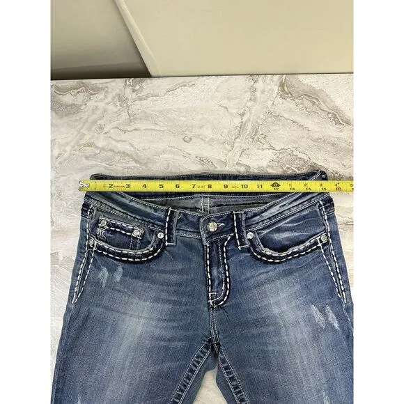 Miss Me Cutoff Jean Shorts Women's‎ Size 31 Rhinestone JPS501416R
