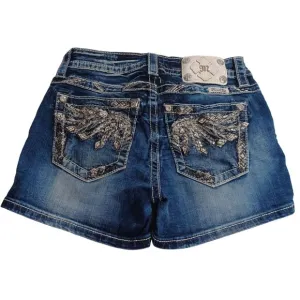 Miss Me Standard Rhinestone &amp; Sequin Shorts Women's Size 26