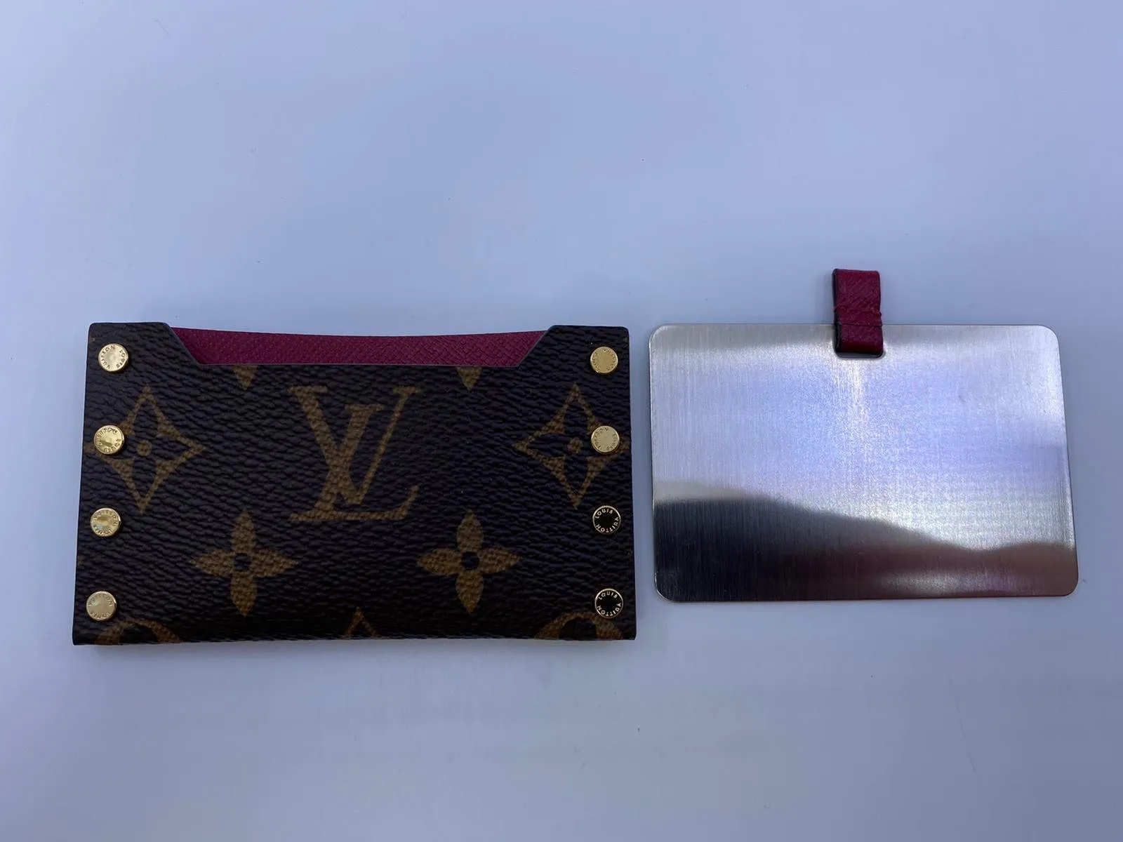Monogram Mirror Case Fuchsia