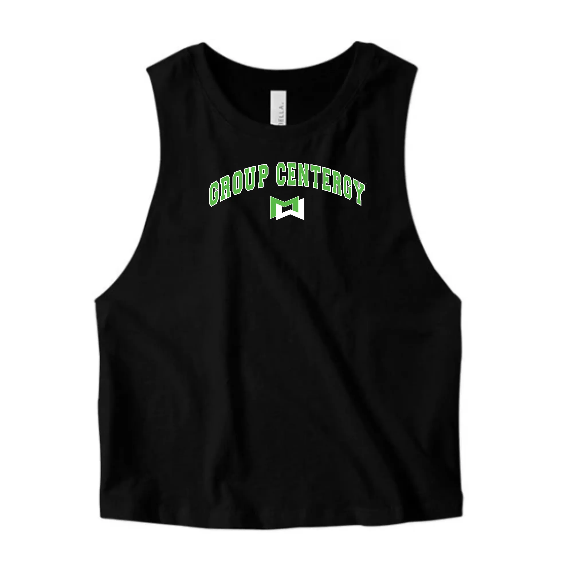 MOSSA Bella   Canvas Women's Cropped Tank - Centergy Collegiate Logo