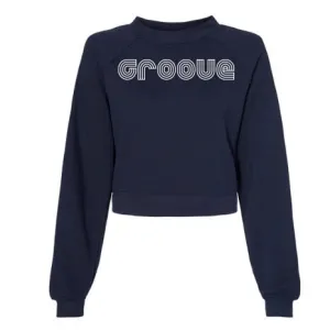 MOSSA Group Groove Women's GROOVE Bella   Canvas Cropped Raglan Pullover Fleece