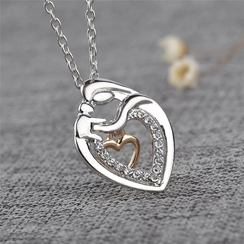 Mother and Child Pendant Necklace