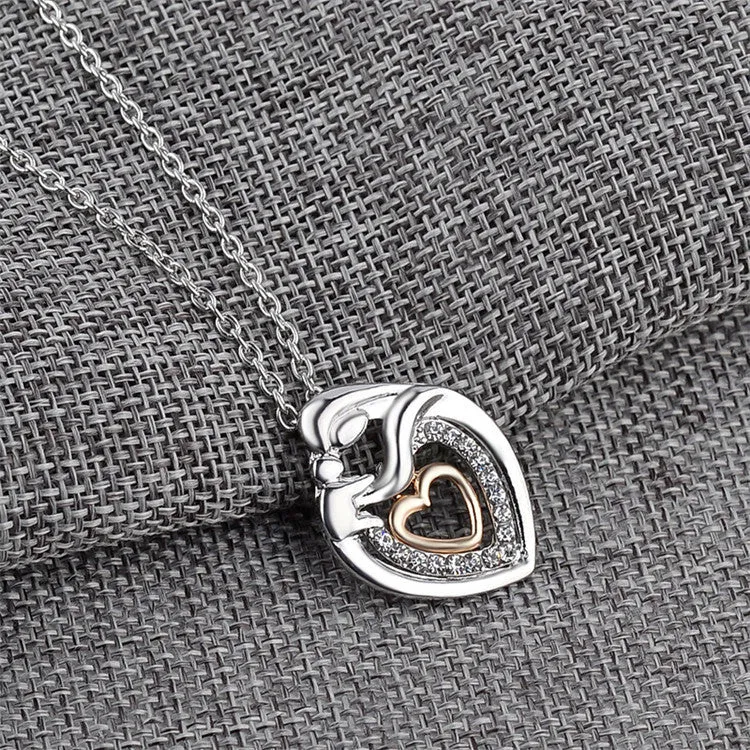 Mother and Child Pendant Necklace