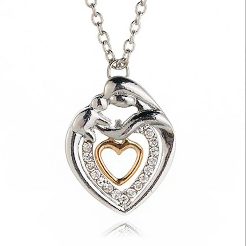 Mother and Child Pendant Necklace