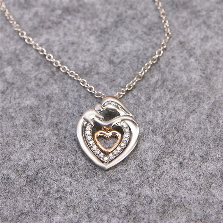Mother and Child Pendant Necklace