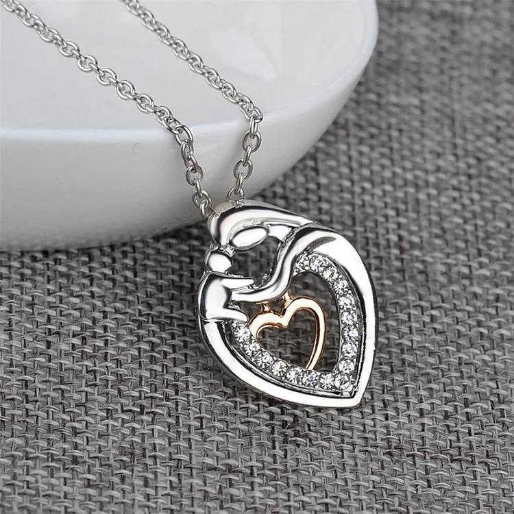 Mother and Child Pendant Necklace