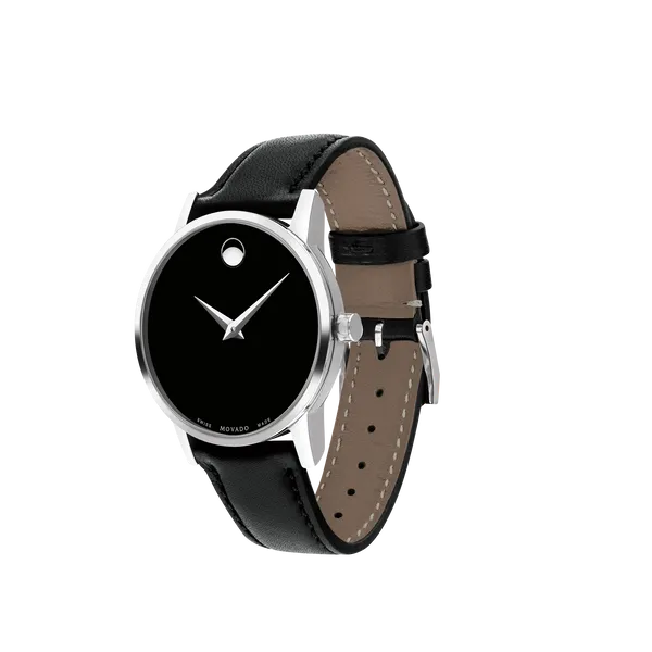 Movado Women's Museum Classic Black Leather Strap 0607274
