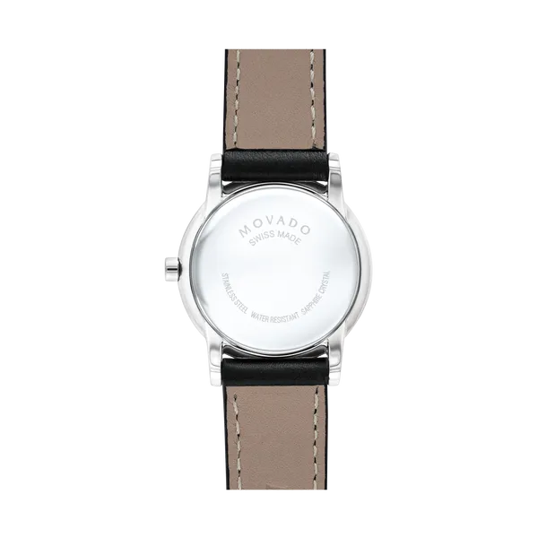 Movado Women's Museum Classic Black Leather Strap 0607274
