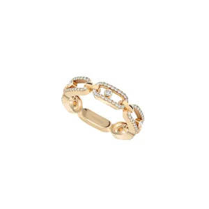 Move Link 18K Yellow Gold Multi Diamond Pavé Ring