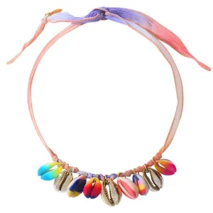 Multishell Necklace on Silk