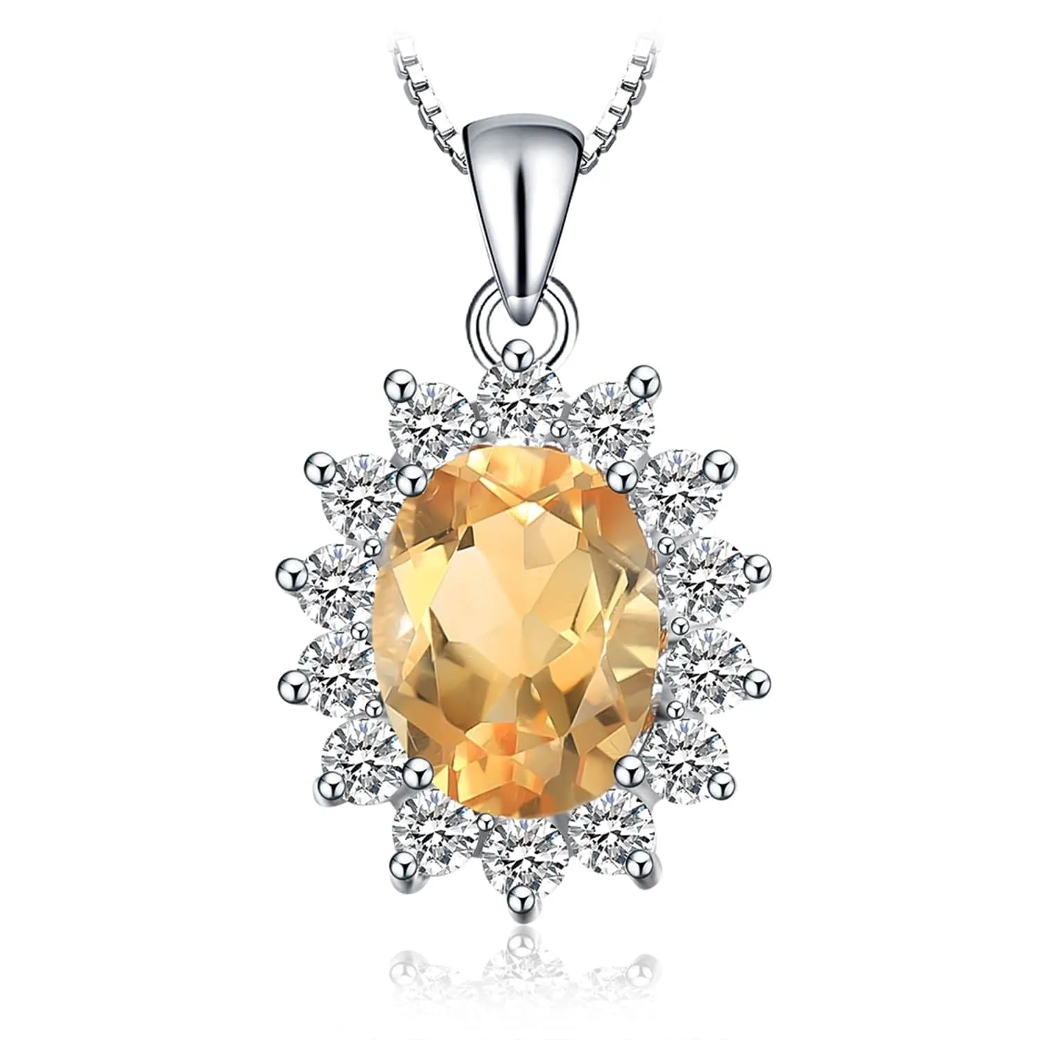 Natural Citrine Pendant Necklace