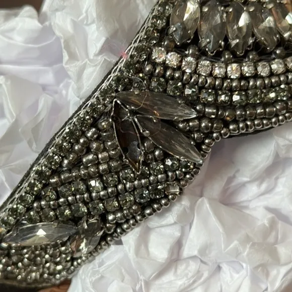 Naughty Monkey jeweled Sandal - Women's Shoes in Silver | Buckle size 6.5 GUC