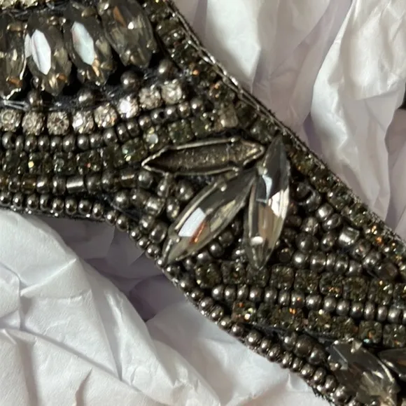 Naughty Monkey jeweled Sandal - Women's Shoes in Silver | Buckle size 6.5 GUC