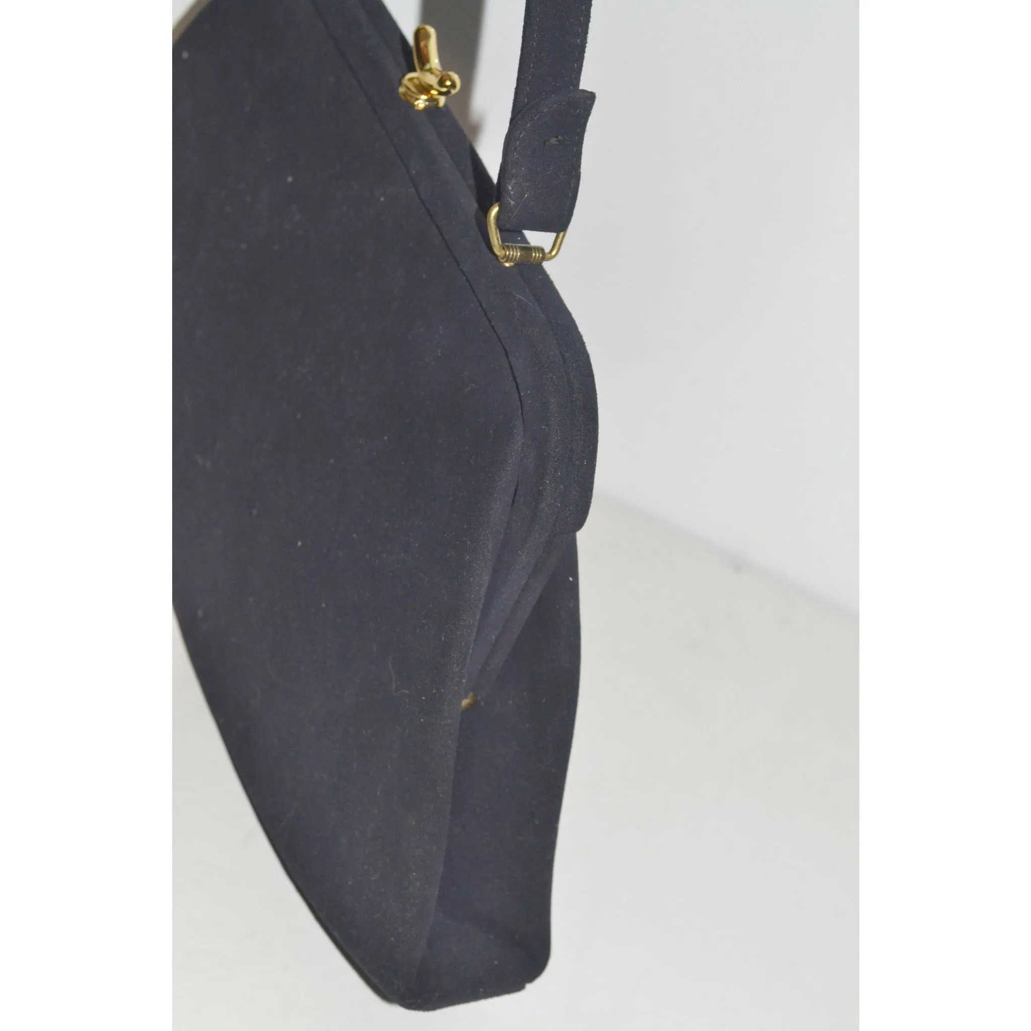 Navy Suede Purse By Kessler