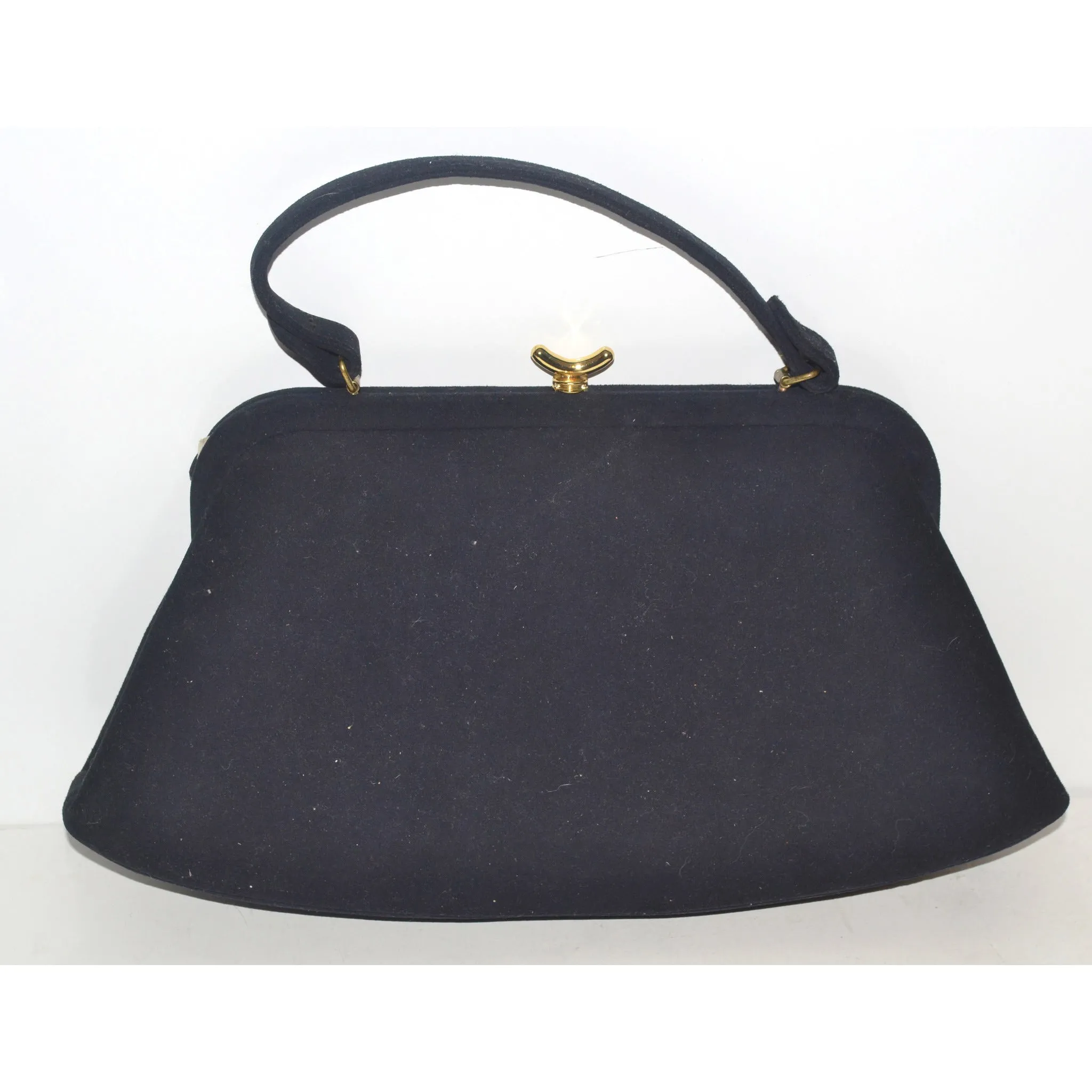 Navy Suede Purse By Kessler