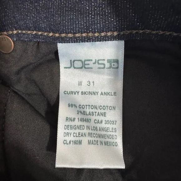 (NEW w/tags) Joe's Curvy Skinny Ankle Dark Wash Women's Jean