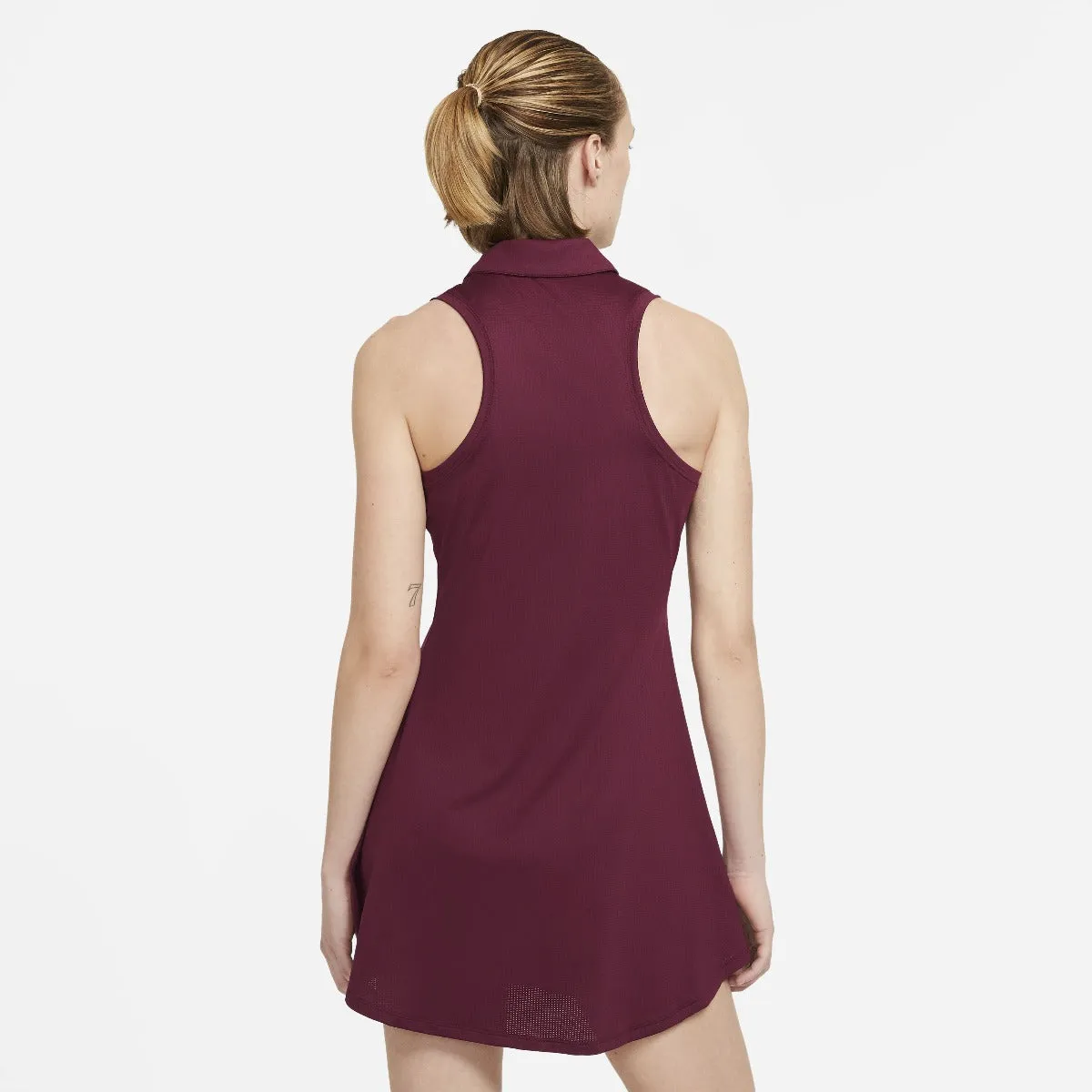 Nike Women's Victory Polo Dress (Deep Beetroot/White)