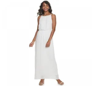 Nina Leonard Womens Solid Braided Maxi Dress L35550