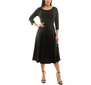 Nina Leonard Women's Sylvia Rhinestone Trim Dress L6789A