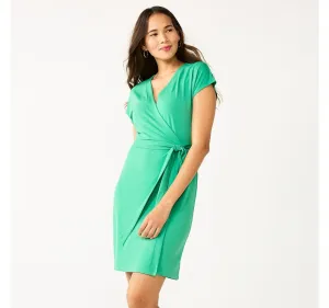 Nine West Women's Dolman Sleeve Wrap Dress WW23Y018RS