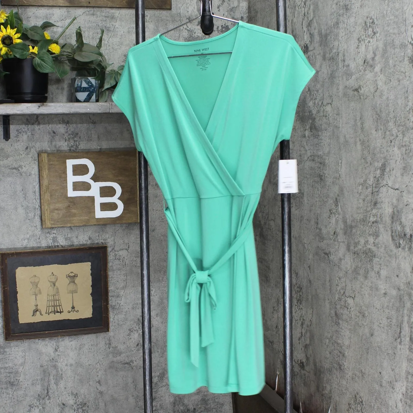 Nine West Women's Dolman Sleeve Wrap Dress WW23Y018RS