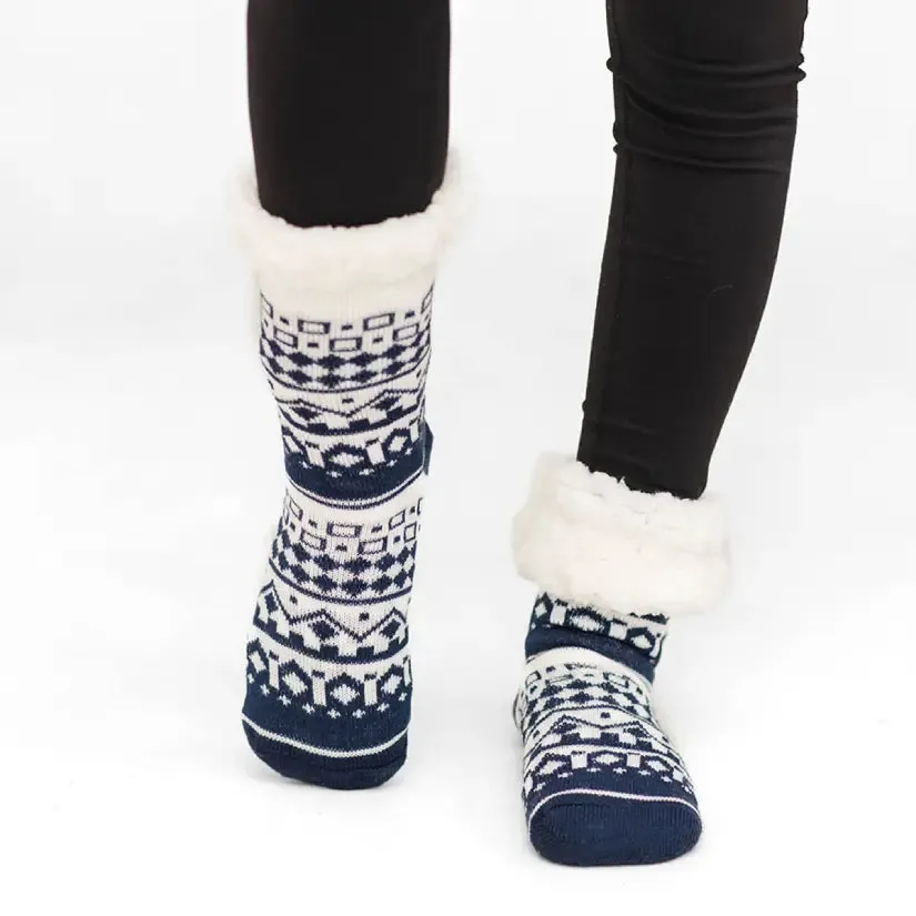 Nordic Midnight - Recycled Slipper Socks