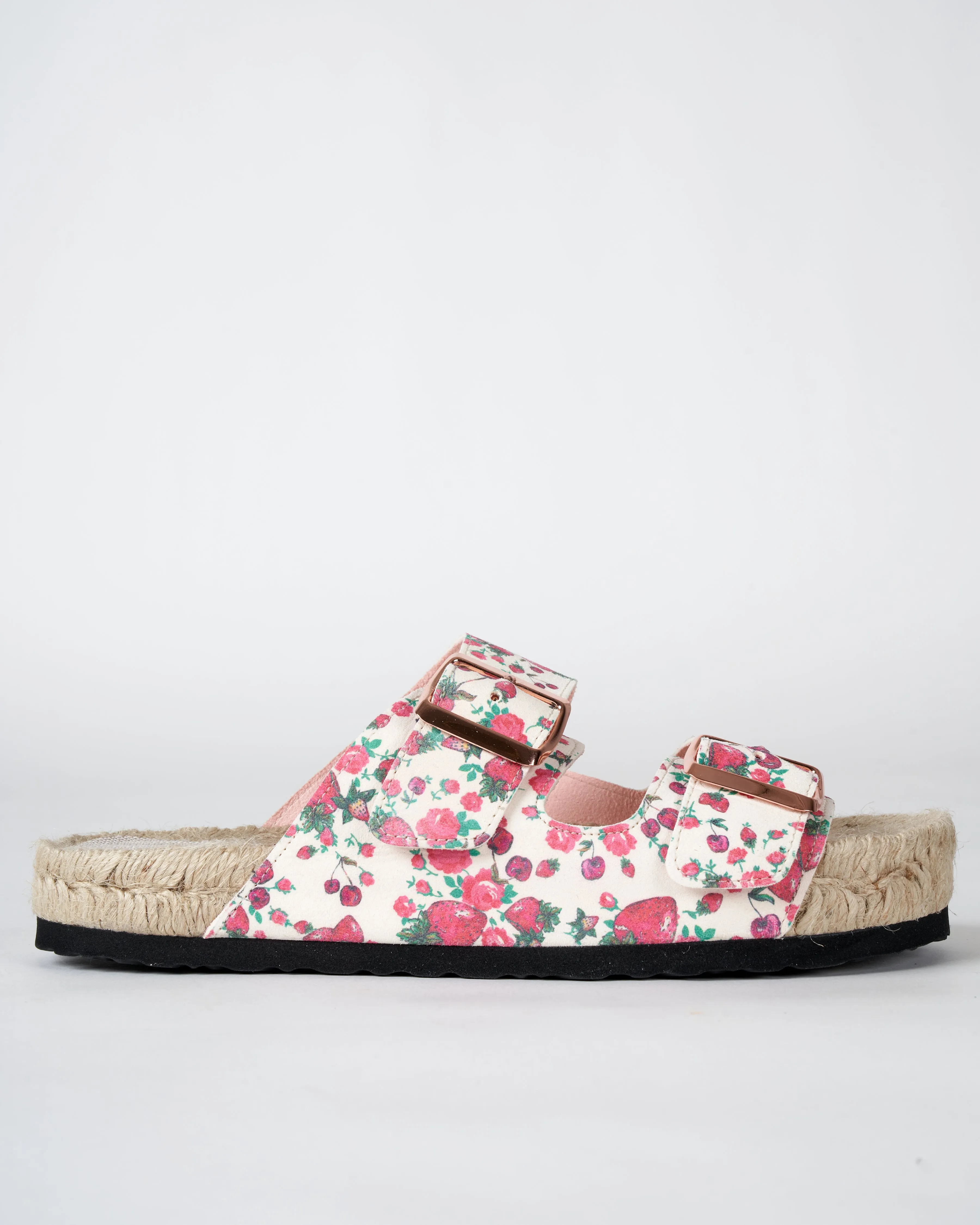 nordic sandals - berry cherry flat sandal