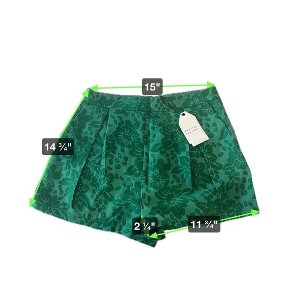 NWT English Factory High Rise Emerald Green Shorts - Women's Large
