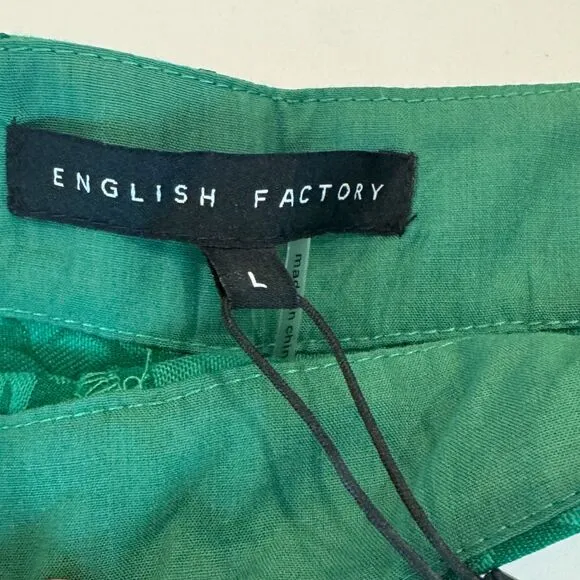 NWT English Factory High Rise Emerald Green Shorts - Women's Large