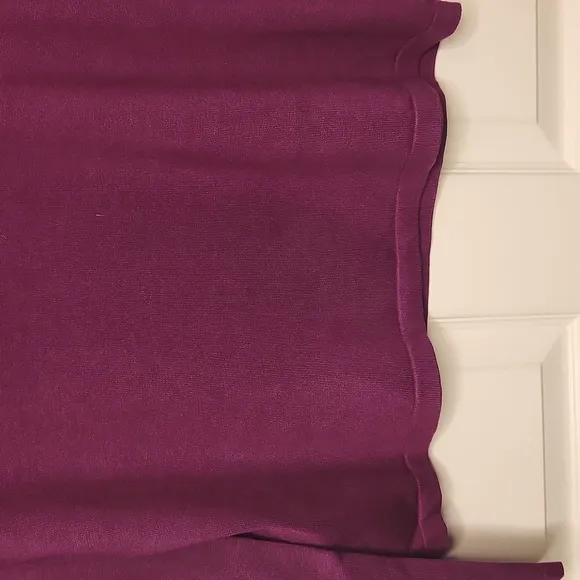 NWT Jones New York Women's Amethyst Silk Mock Neck Long Sleeve Sweater Size L