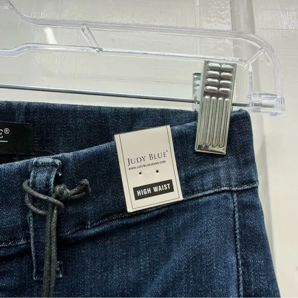 NWT Judy Blue high waist pull on super flare bell bottom jeans women's 0 tall