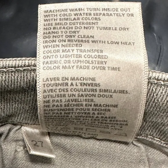 NWT - L'AGENCE Deconstruct High Line High Rise Skinny Jean -  size 27 - gray