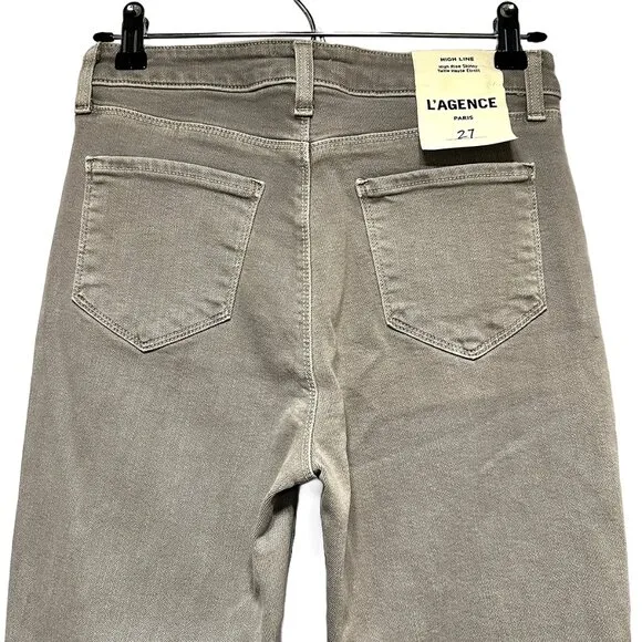 NWT - L'AGENCE Deconstruct High Line High Rise Skinny Jean -  size 27 - gray
