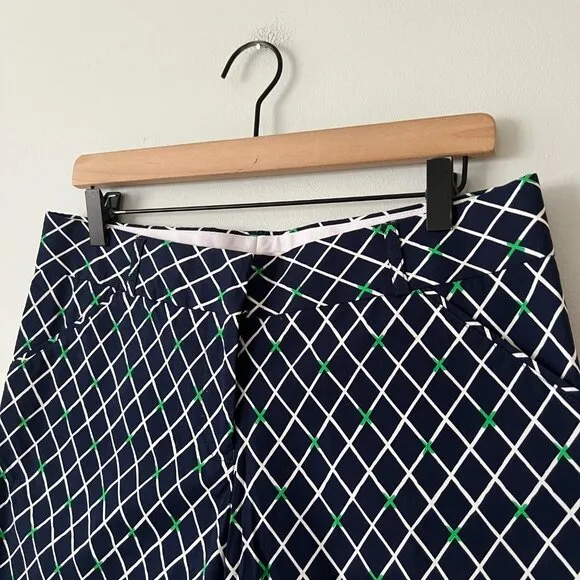 NWT Peter Millar University of Notre Dame Plaid Golf Shorts Women's Size 8