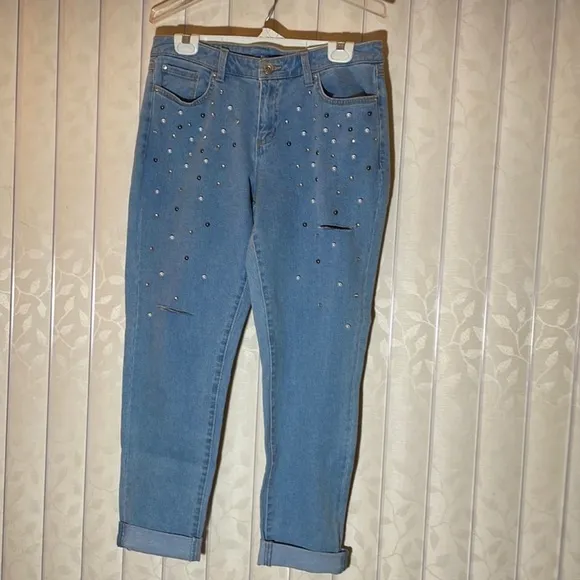 NWT Womens jeans size 8 / 29 straight mid rise fashion pants