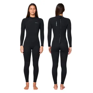 O'NEILL WOMENS REACTOR 2 BACK ZIP FULL 3/2MM STEAMER BLK/BLK