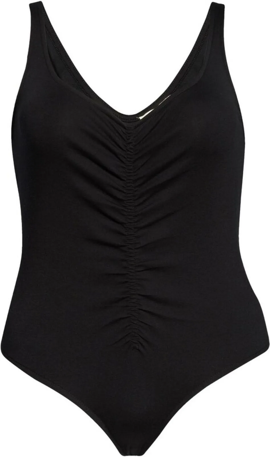 Open Edit Women's Plus Size Center Ruched Bodysuit