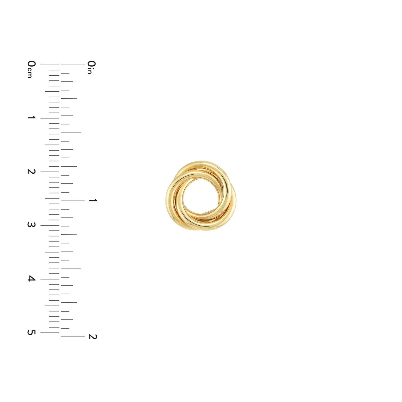 Open Love Knot Stud Earrings on Post Back