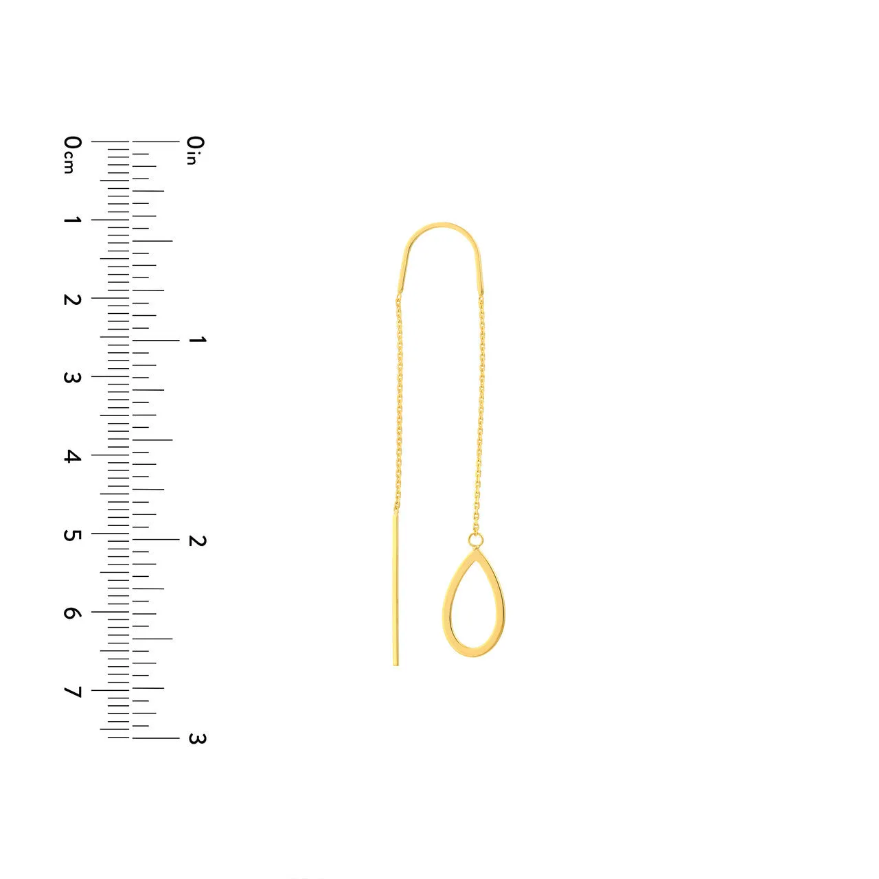 Open Teardrop Threader Earrings