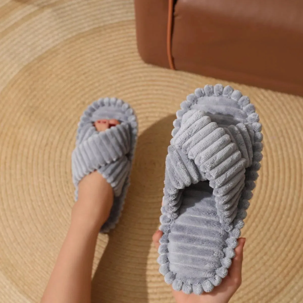 Open Toe Flats Slippers