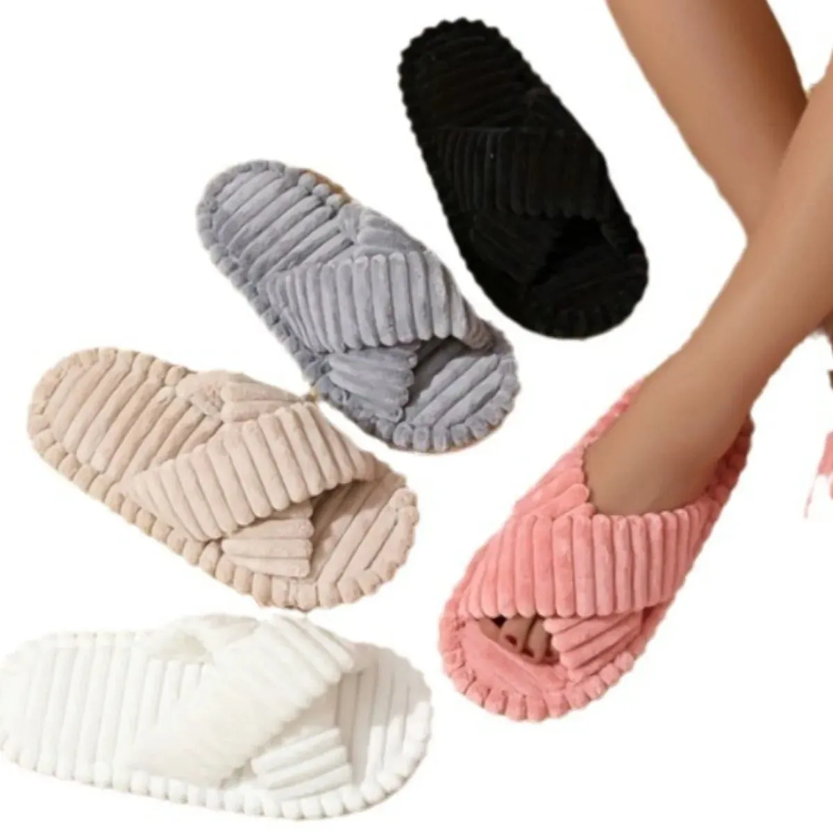 Open Toe Flats Slippers