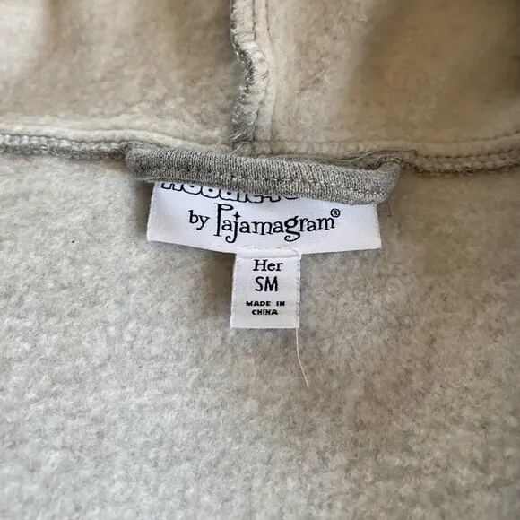 Pajamagram Hoodie Footie Varsity hooded Gray Onesie Pajama Small - NWOT