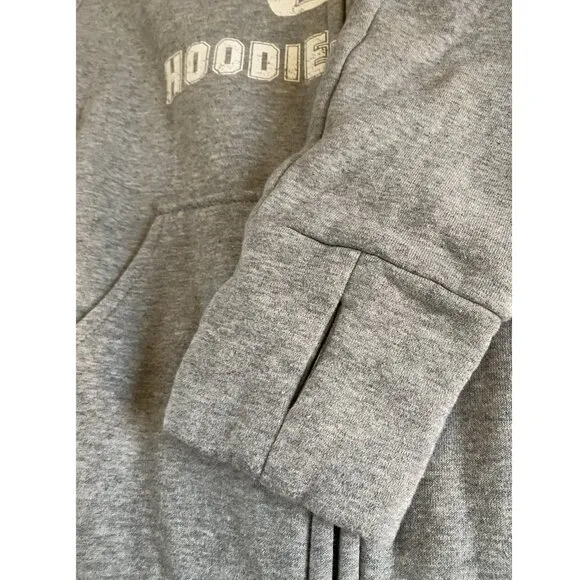 Pajamagram Hoodie Footie Varsity hooded Gray Onesie Pajama Small - NWOT