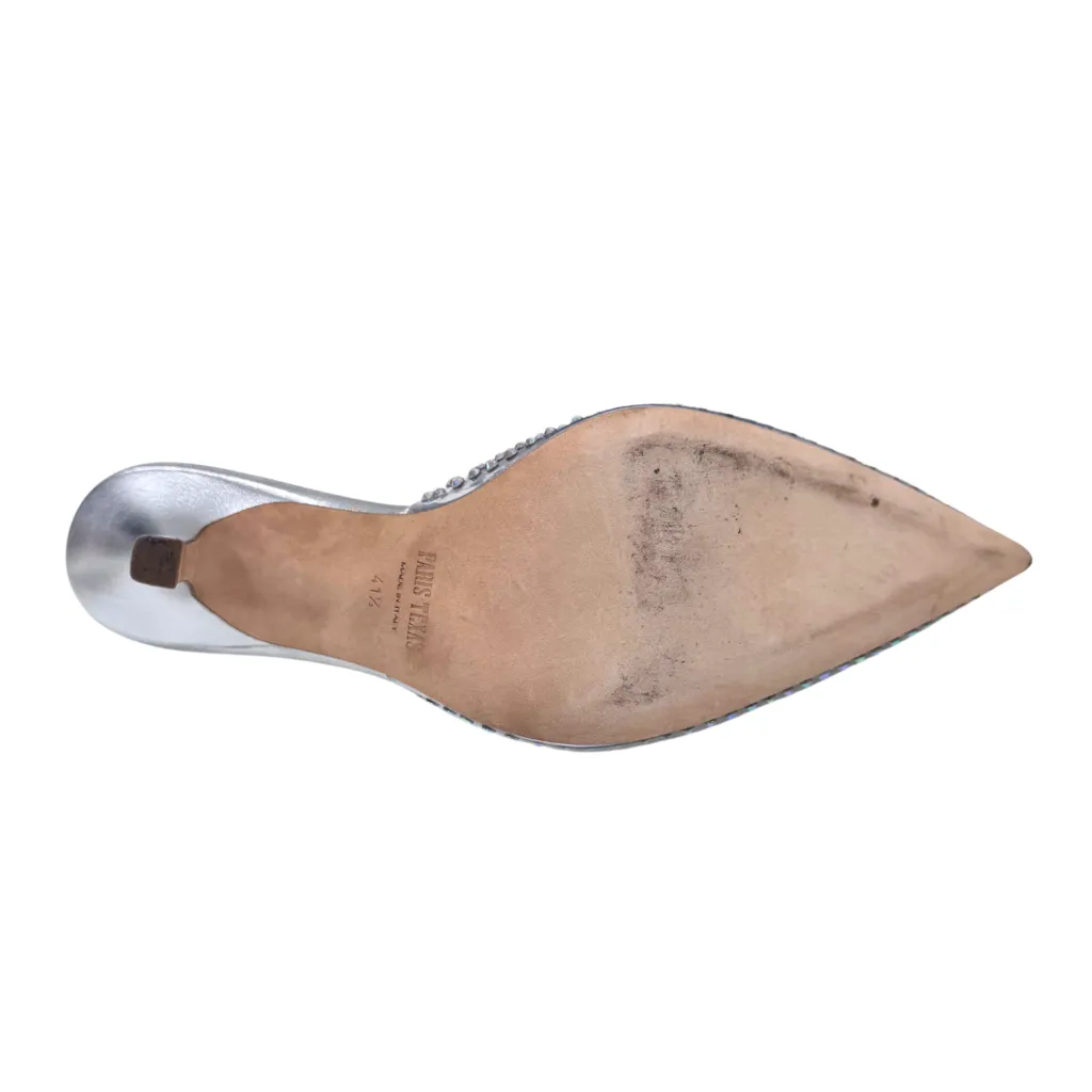 Paris Texas Rhinestone Clear Mule, 40.5