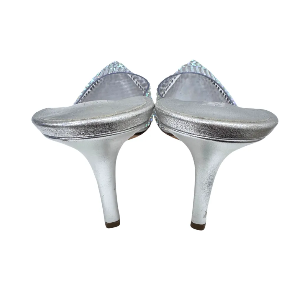 Paris Texas Rhinestone Clear Mule, 40.5