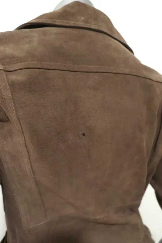 Parker Ace Suede Motorcycle Jacket Taupe Beige Size Extra Small Biker Jacket