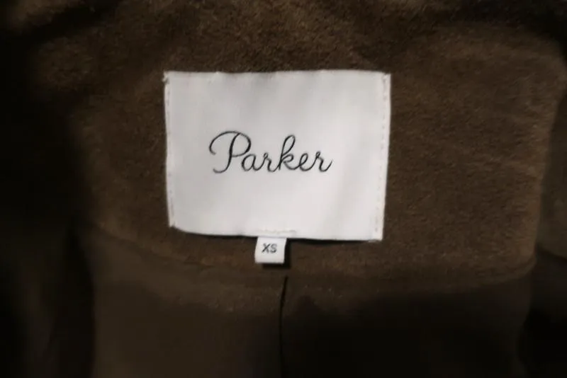 Parker Ace Suede Motorcycle Jacket Taupe Beige Size Extra Small Biker Jacket